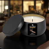 Oud Scented Candle in Black Tin – Bold & Luxurious
